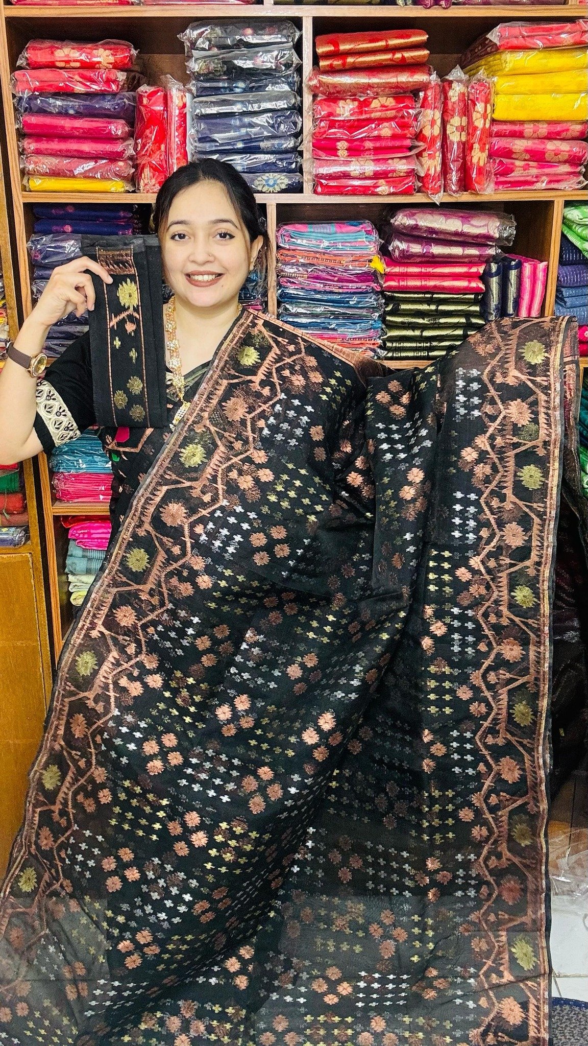 New Halfsilk Jamdani Saree