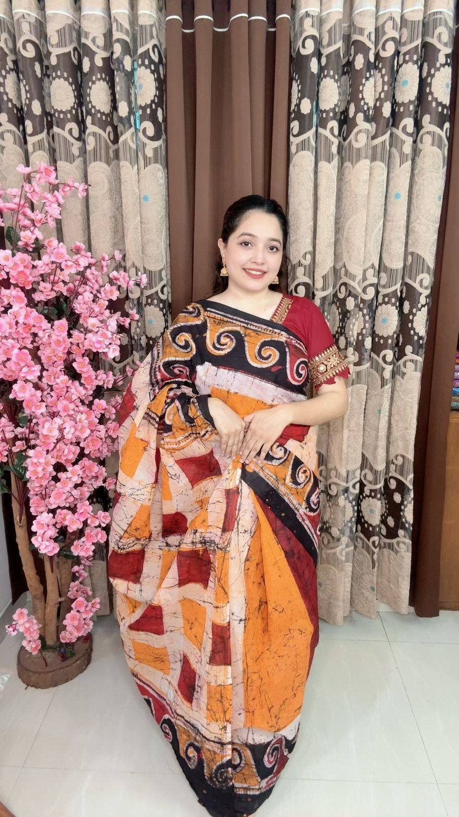 Pure Cotton Batik Saree