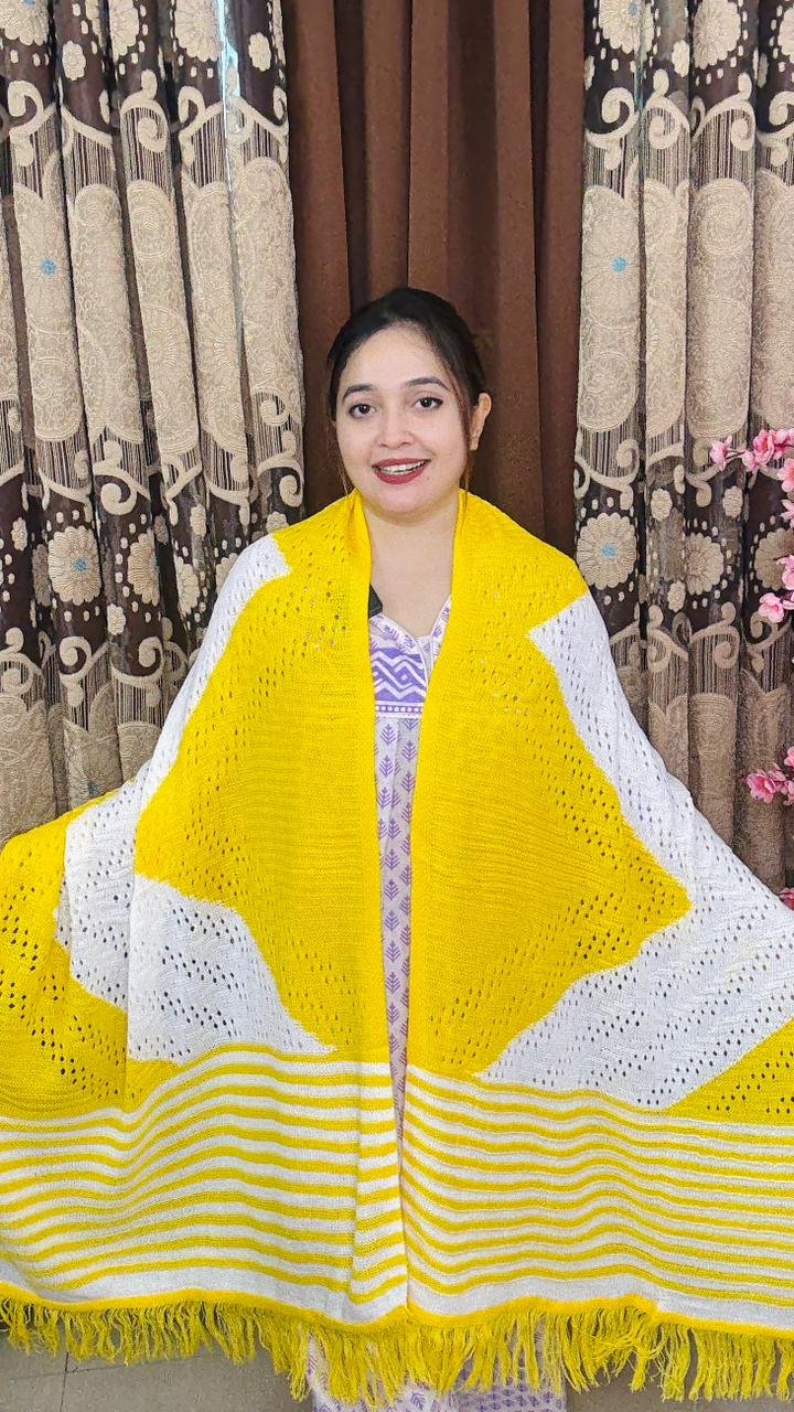 Double Shade Kushikata (Yellow and White)